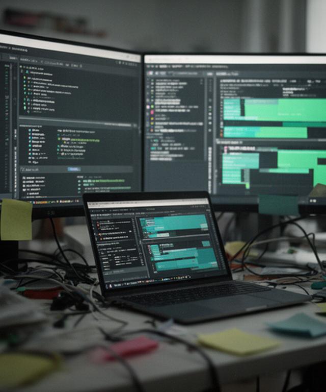 Cluttered database client workspace with many tabs open on a laptop screen